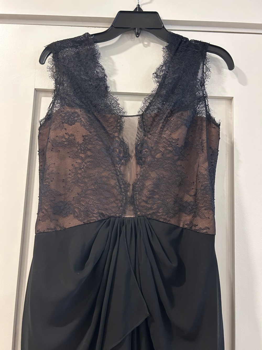 BCBGMaxAzria Black Lace Bodice Evening Gown - Picture 2 of 11